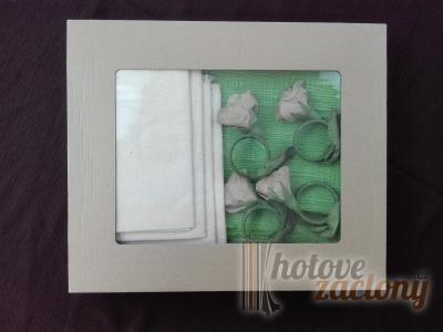 Set ručně tkaního prostírání: 30 × 40cm - 4ks prstenů na ubrousky 