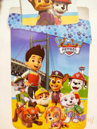 Bavlněné ložní povlečení „Patrola“  rozměrů: 70cm×90cm (1ks) + 140cm×200cm (1ks)