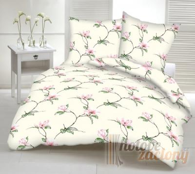 Bavlněné ložní povlečení „Magnólia“ rozměrů: 70cm×90cm (2ks) + 140cm×200cm (2ks)
