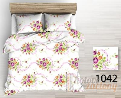 Krepové ložní prádlo „Kvety“ rozměrů: 70cm×90cm (2ks) + 140cm×200cm (2ks)