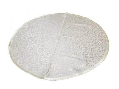 Okrúhly dekoračný obrus lemovaný Ø 75cm kvety 07