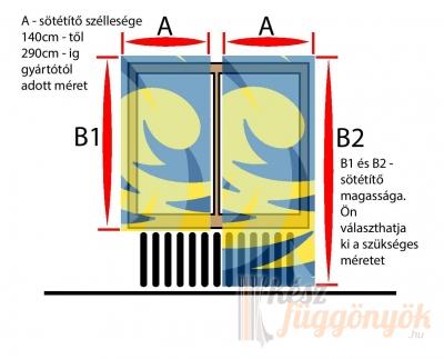 Sötétítő függöny, méterárú, „Maribor“ zöld