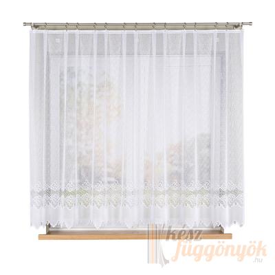 Modesta fehér jacquard kész függöny – ráncoló nélkül