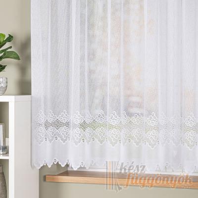 Modesta fehér jacquard kész függöny – ráncoló nélkül