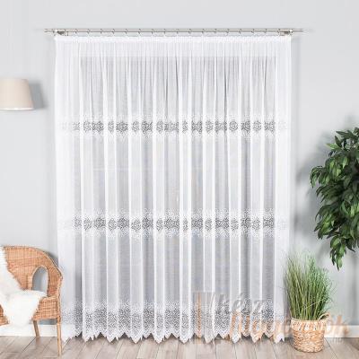 Jacquard, fényáteresztő fehér színű függöny, méterárú „nemgyűrődő“
