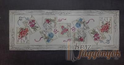 „Flower“ dekor asztali futó: 45 x 140cm goblén 