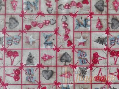 Karácsonyi körbeszeget dekor astalterítő 2 Válaszon méretet, anyag: pamut