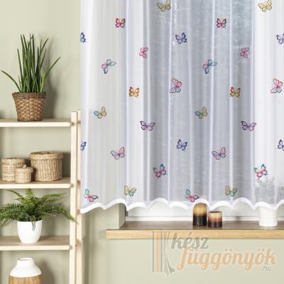 Jacquard, fehér fényáteresztő készfüggöny méretei: 160 x 300cm
