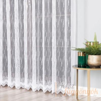Jacquard, fényáteresztő fehér színű függöny, méterárú „32“