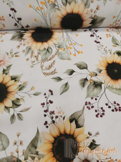 Teflón asztalterítő, méterárú vagy varratás Napraforgó