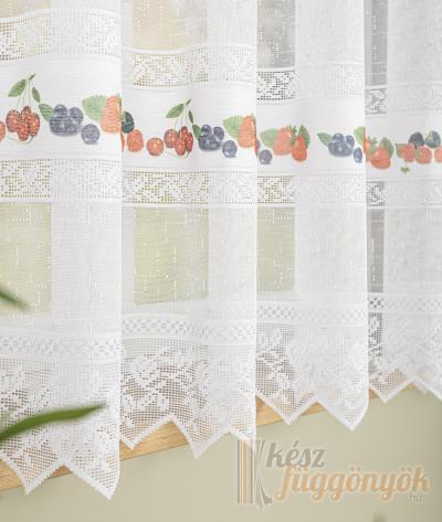 Jacquard, fényáteresztő függöny, méterárú „gyümölcs“ 