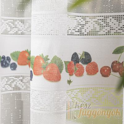 Jacquard, fényáteresztő függöny, méterárú „gyümölcs“ 
