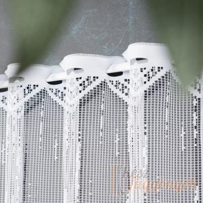 Fehér jacquard függöny lyukakkal – 120 cm magasság (méteres)