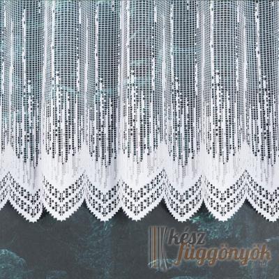 Fehér jacquard függöny lyukakkal – 120 cm magasság (méteres)