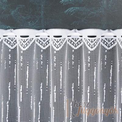 Fehér jacquard függöny lyukakkal – 120 cm magasság (méteres)