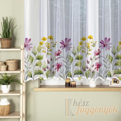 Jacquard, fényáteresztő készfüggöny „virágok“ 160cm × 300cm