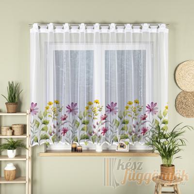 Jacquard, fényáteresztő készfüggöny „virágok“ 160cm × 300cm