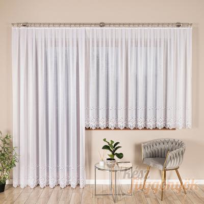 JODA fehér jacquard kész függöny – ráncoló nélkül