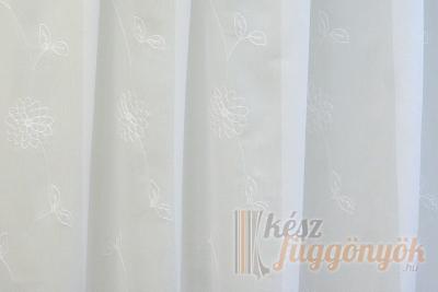 Fehér Voile, fényáteresztő függöny, méterárú T/4987