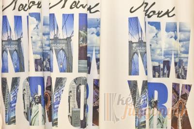 Készrevarrt, gyerekmintás függöny, „New York“ 2 db magasság: 240cm szélleség: 140cm + bujtatós behuzoszallag 
