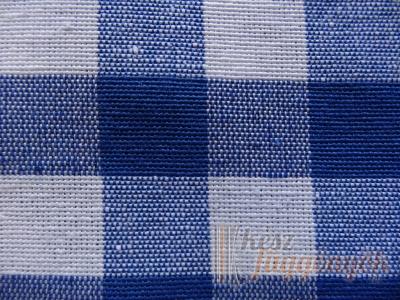 Asztalterítő, méterárú  Poliészter/pamut „Retro“ kék anyag