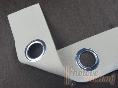 Páska béžová so striebornými kruhmi - šírka 6cm