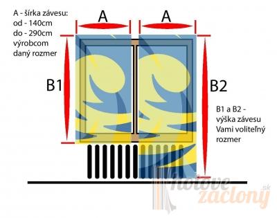 Hotový záves black out „Peter“ šedý rozmerov: 250cm × 260cm 2ks