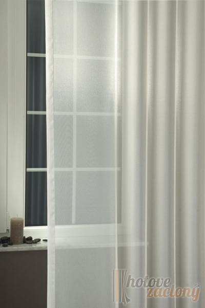 Záclona metrážová organza „Strieborná Liliana 42“ – luxusná jemná záclona na mieru