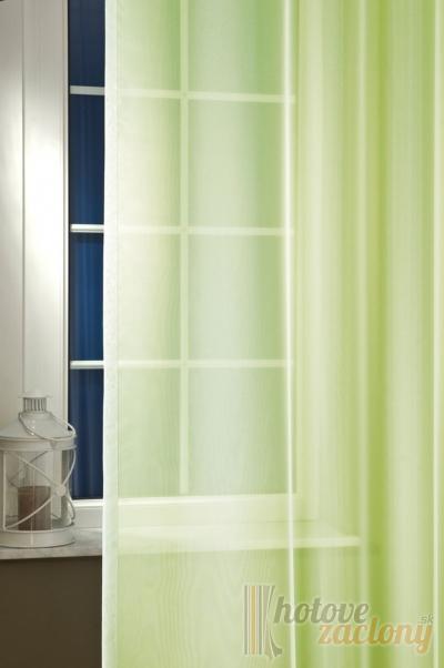 Záclona metrážová organza „Zelená Liliana 11“ – svieža elegantná záclona na mieru