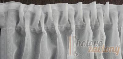 Záclona metrážová organza biela s béžovým vzorom „CARBONA 290/02“ – elegantná záclona na mieru