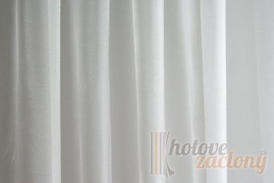 Záclona metrážová organza biela s béžovým vzorom „CARBONA 290/02“ – elegantná záclona na mieru