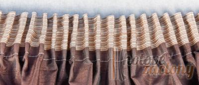 Záclona metrážová organza biela so sivým vzorom „CARBONA 290/03“ – moderná elegantná záclona