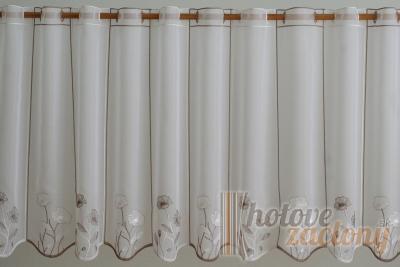 Záclona metrážová krajková vitrážka farebná „V/2935“ – dekoratívna záclona na mieru