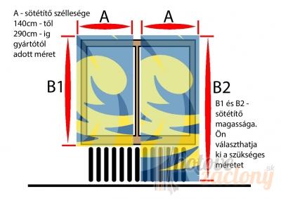 Záves dekoračný mertážový „modrasté kruhy“