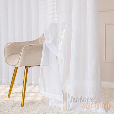 Biela hustá hotová záclona 280x300 cm s univerzálnou riasenkou