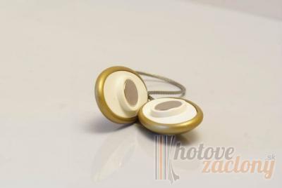 Magnetka oceľová na záves alebo záclonu farby: staré zlato, tvaru: ovál, rozmeru: 55cm 
