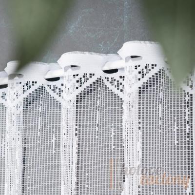 Záclona biela žakarová s otvormi – výška 120 cm (metráž)