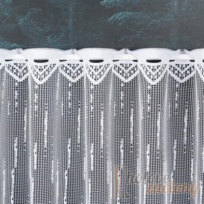 Záclona biela žakarová s otvormi – výška 120 cm (metráž)