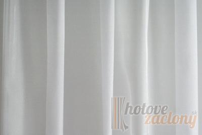 Záclona metrážová biela organza s lankom záťažovým carbona 01