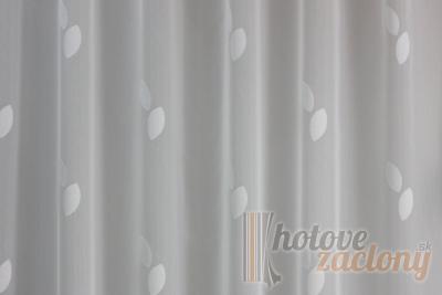 Záclona metrážová biely voál so záťažovým olovkom 