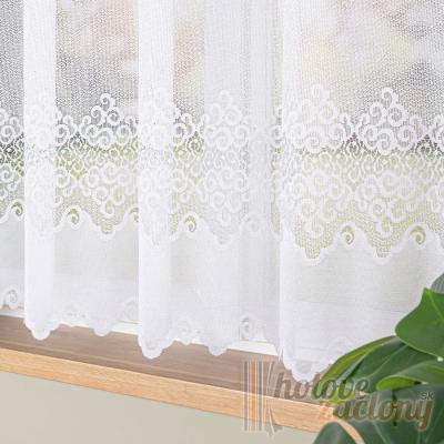 JODA biela žakarová hotová záclona bez riasenky