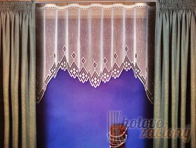 Hotová záclona Žakár „Azor“ rozmerov: výšky 140cm × šírky 260cm bez riasenky