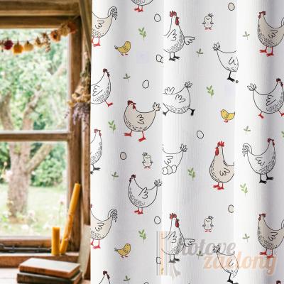 Veľkonočný záves „Sliepočka“ – dekoračná látka šírka 160 cm