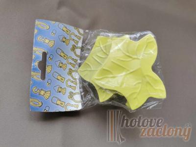 Dekoračný štipec fareba žltá tvar list. DO VYPREDANIA ZÁSOB!