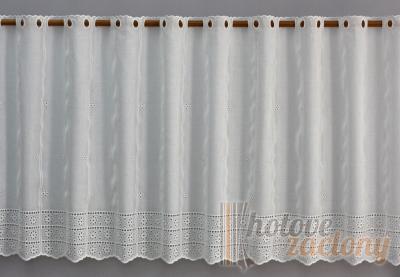 Záclona biela metrážová krajková vitrážka „V/709“