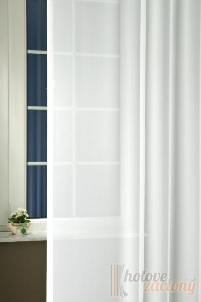 Záclona biela metrážová voál „Charlot“ – jemná elegantná záclona na mieru