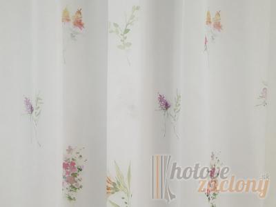 Záclona metrážová Organza s farebnými kvetinami 5355/290/01 – jemná a dekoratívna záclona na mieru