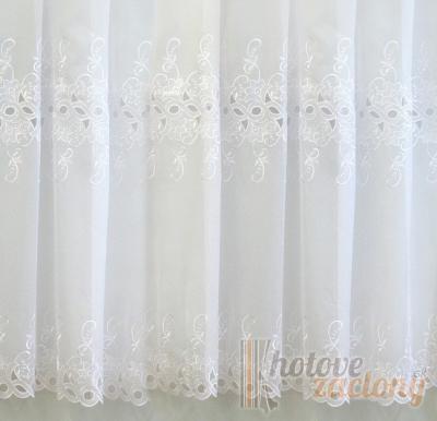 Záclona biela metrážová vyšívaná H2/154 – jemná a elegantná záclona na mieru