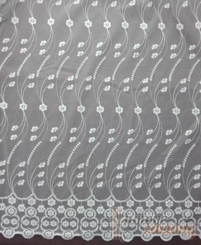 Záclona Ofelia krémová metrážová tylová vyšívaná do výšky 250 cm – elegantná a vzdušná