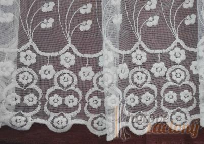 Záclona Ofelia krémová metrážová tylová vyšívaná do výšky 250 cm – elegantná a vzdušná